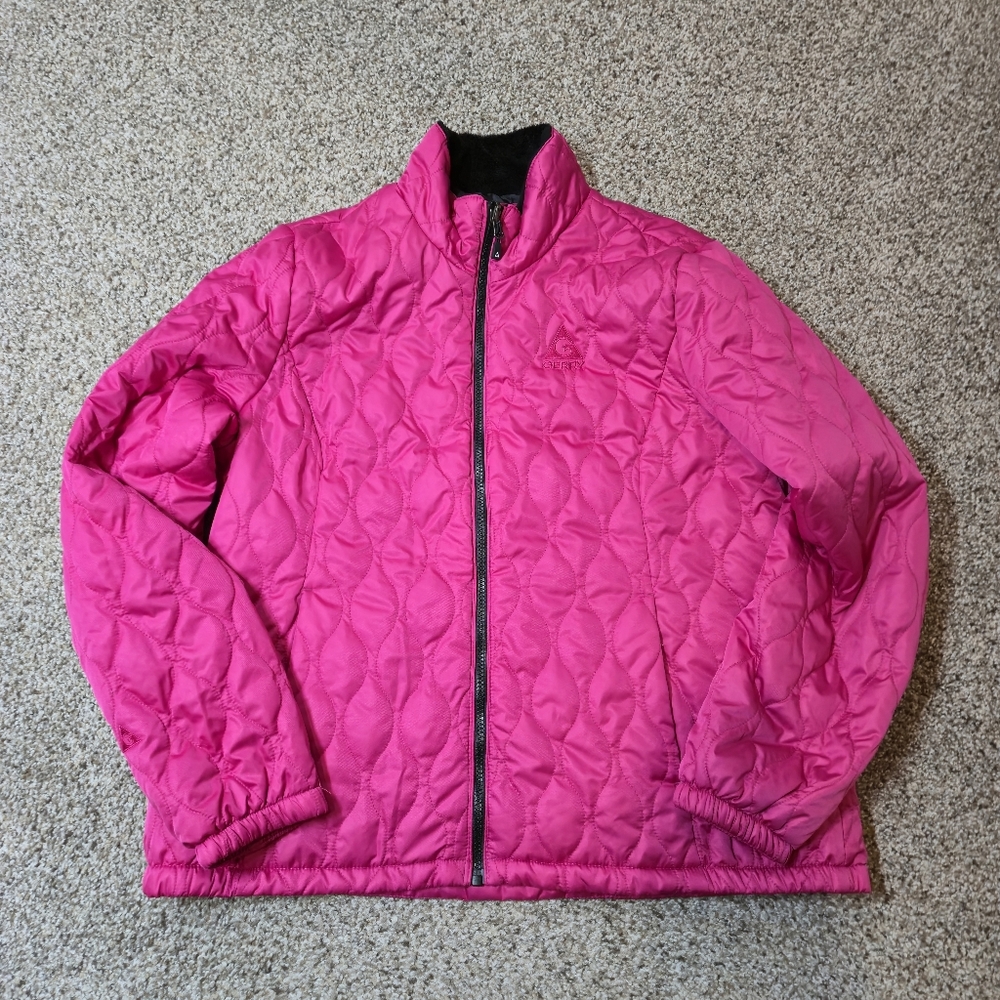 Gerry Weber Women's Quilted Puffer Jacket in Bright Pink